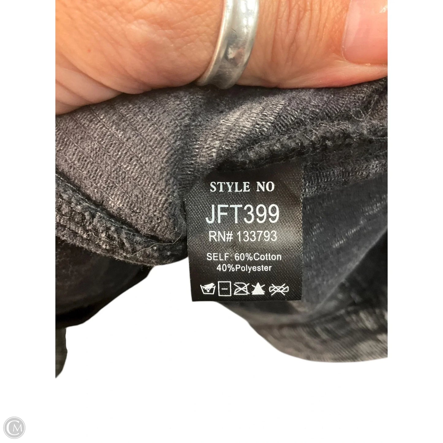 Jacket Denim By Pol In Black, Size: S