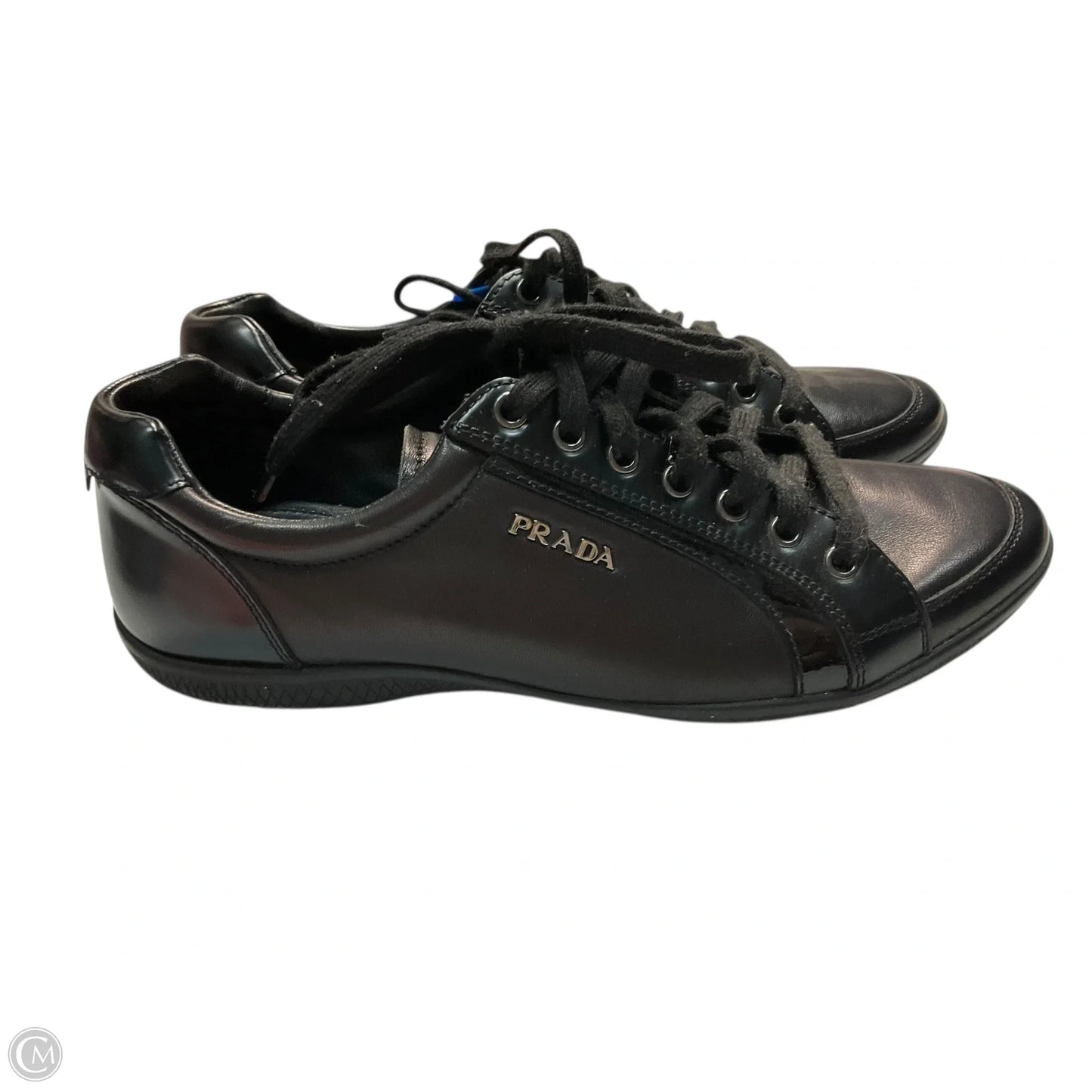 Shoes Luxury Designer By Prada In Black, Size: 8