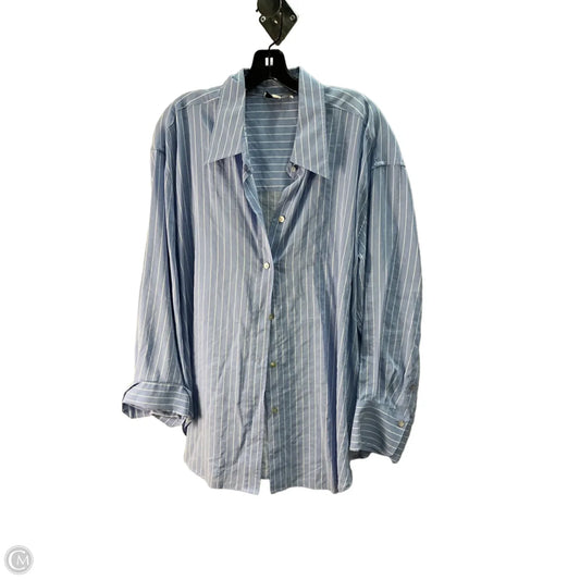 Top Long Sleeve By Vince In Blue, Size: 18