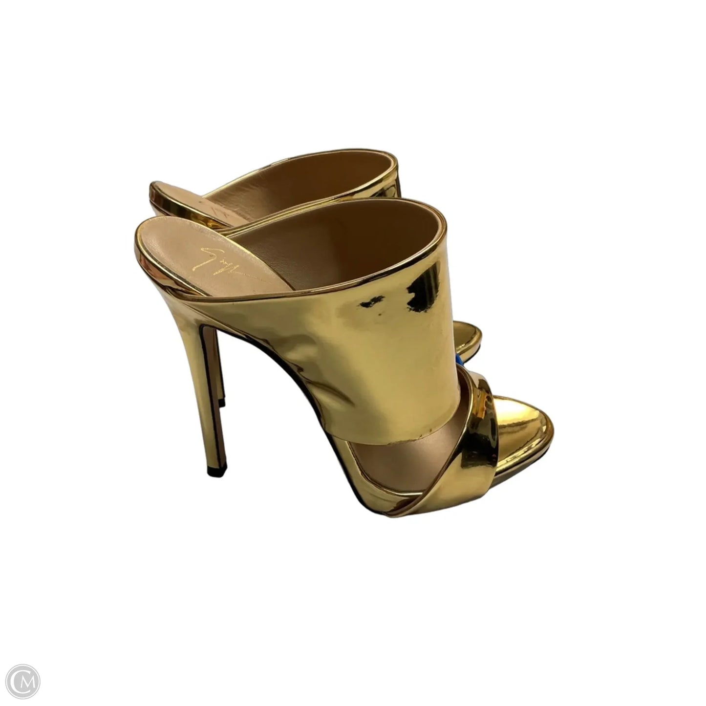 Shoes Designer By Giuseppe Zanotti In Gold, Size: 5