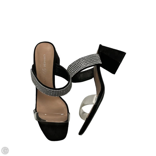 Sandals Heels Block By Chinese Laundry In Black, Size: 6.5