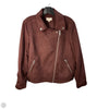 Jacket Moto By Loft In Red, Size: L