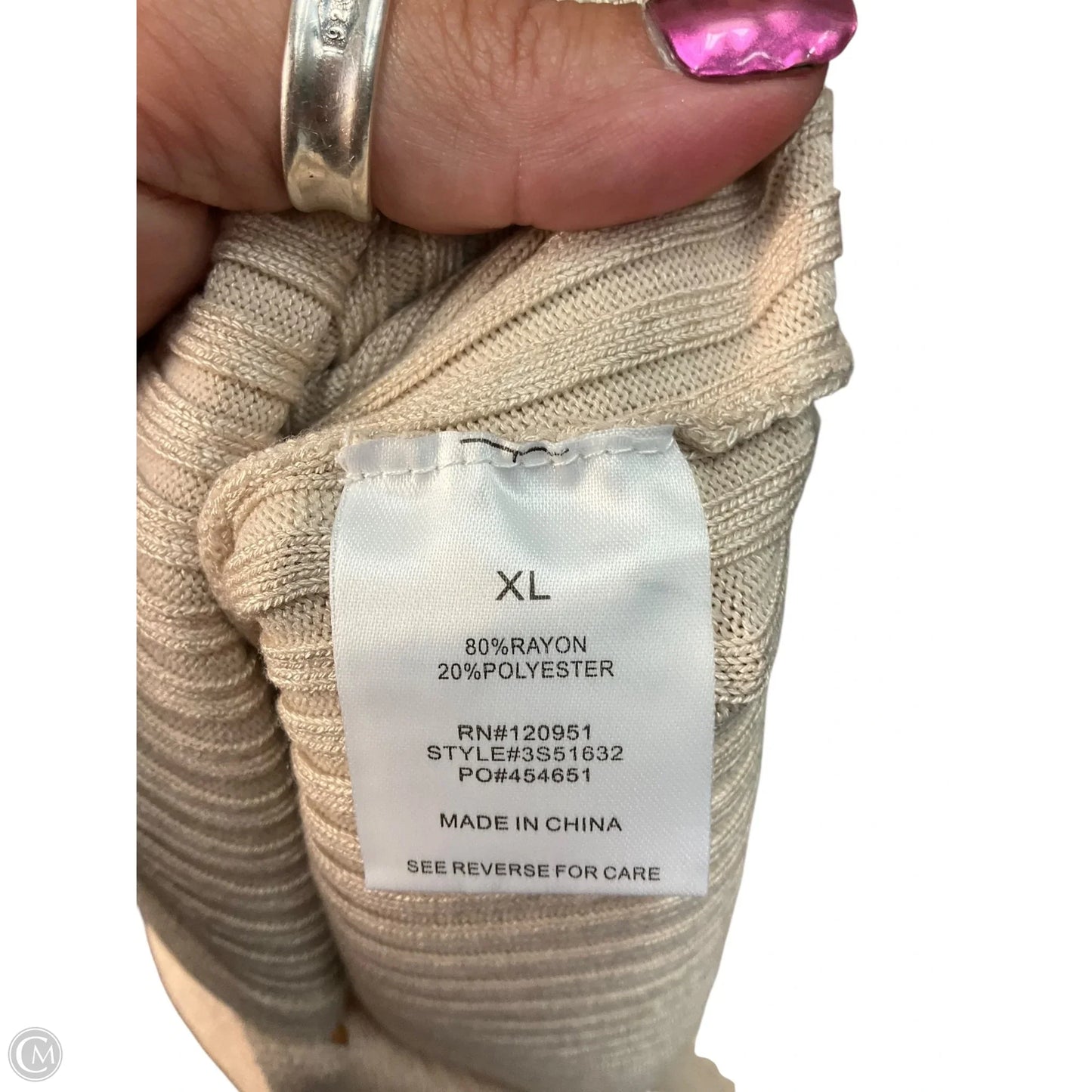 Dress Casual Maxi By Nordstrom In Cream, Size: Xl