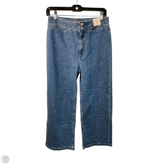 Jeans Wide Leg By J. Crew In Blue Denim, Size: 4