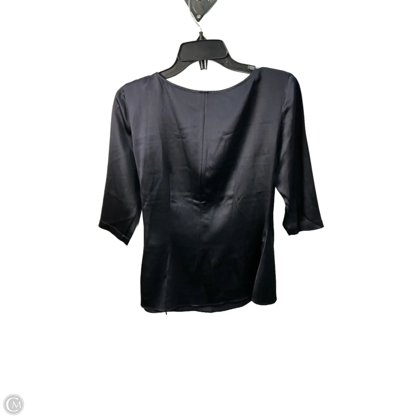 Top 3/4 Sleeve Designer By Lafayette 148 In Navy, Size: Xs