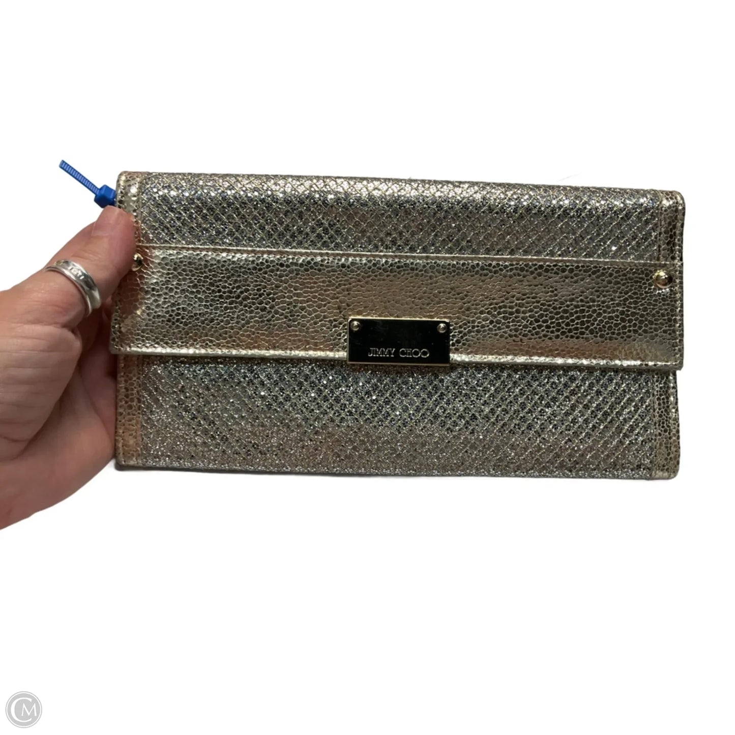 Clutch Luxury Designer By Jimmy Choo, Size: Medium