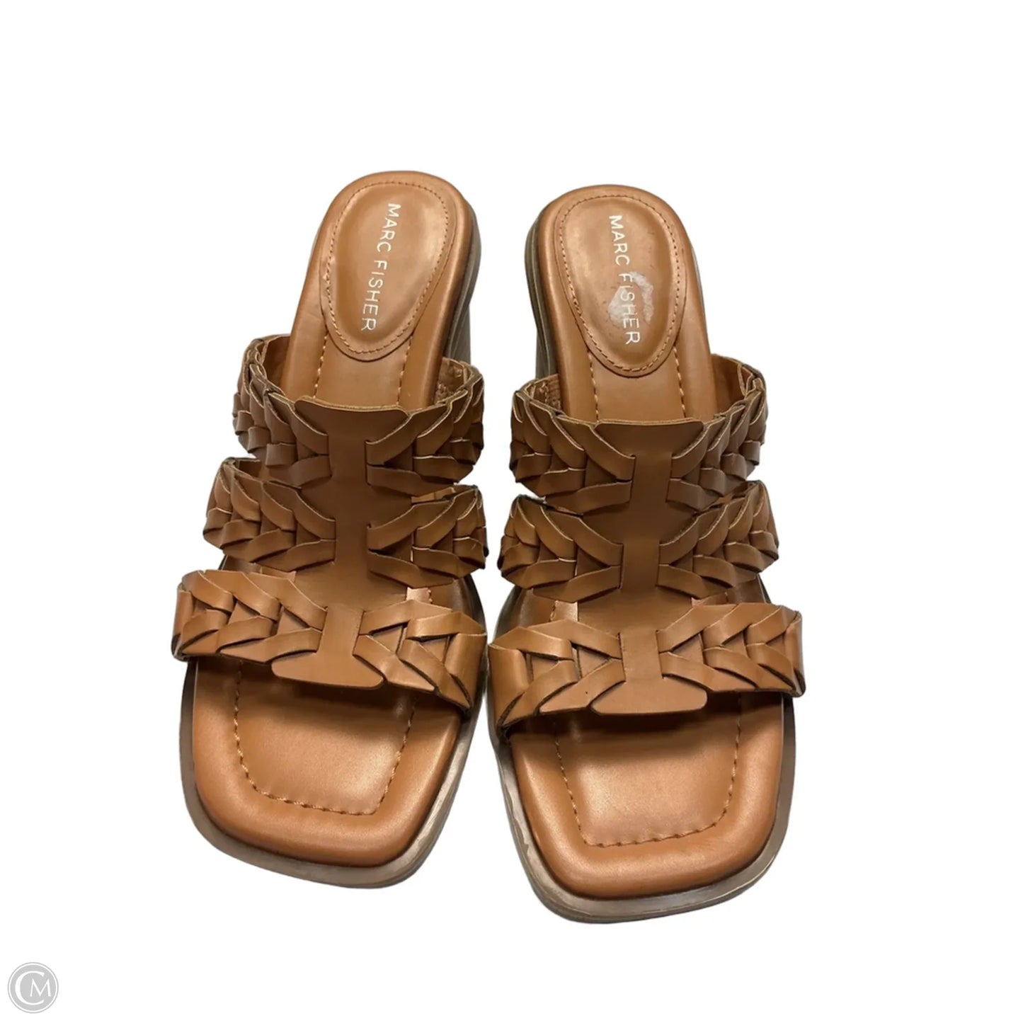 Sandals Heels Block By Marc Fisher In Tan, Size: 6.5