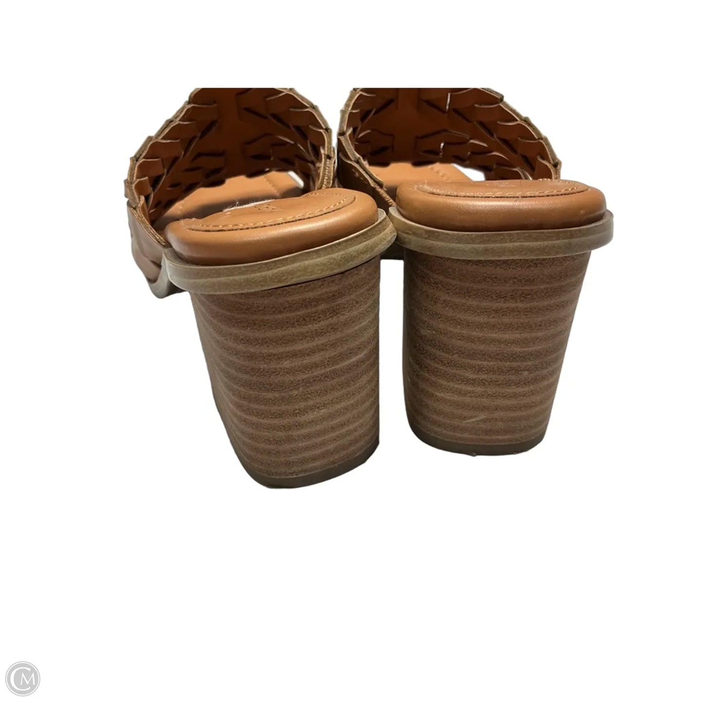 Sandals Heels Block By Marc Fisher In Tan, Size: 6.5