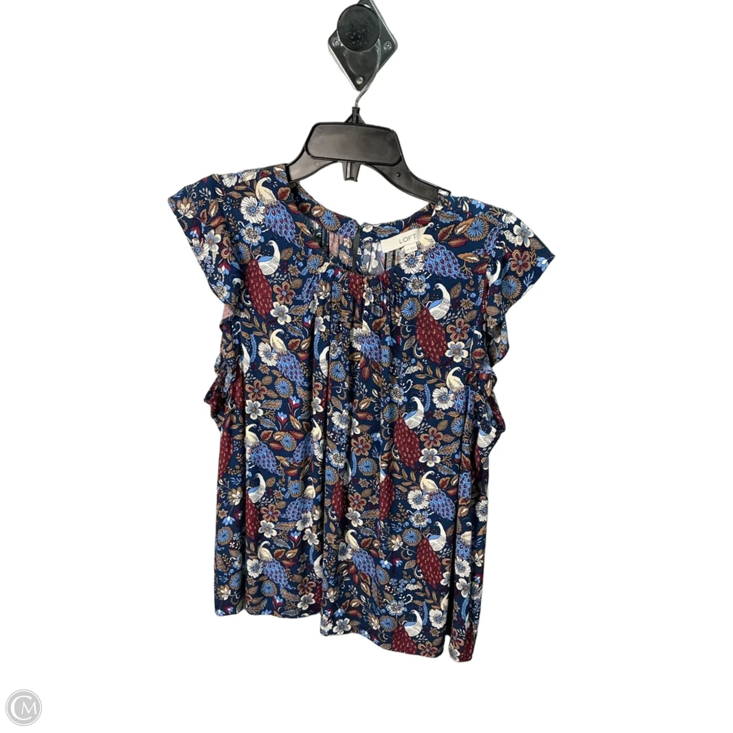 Top Sleeveless By Loft In Blue, Size: L