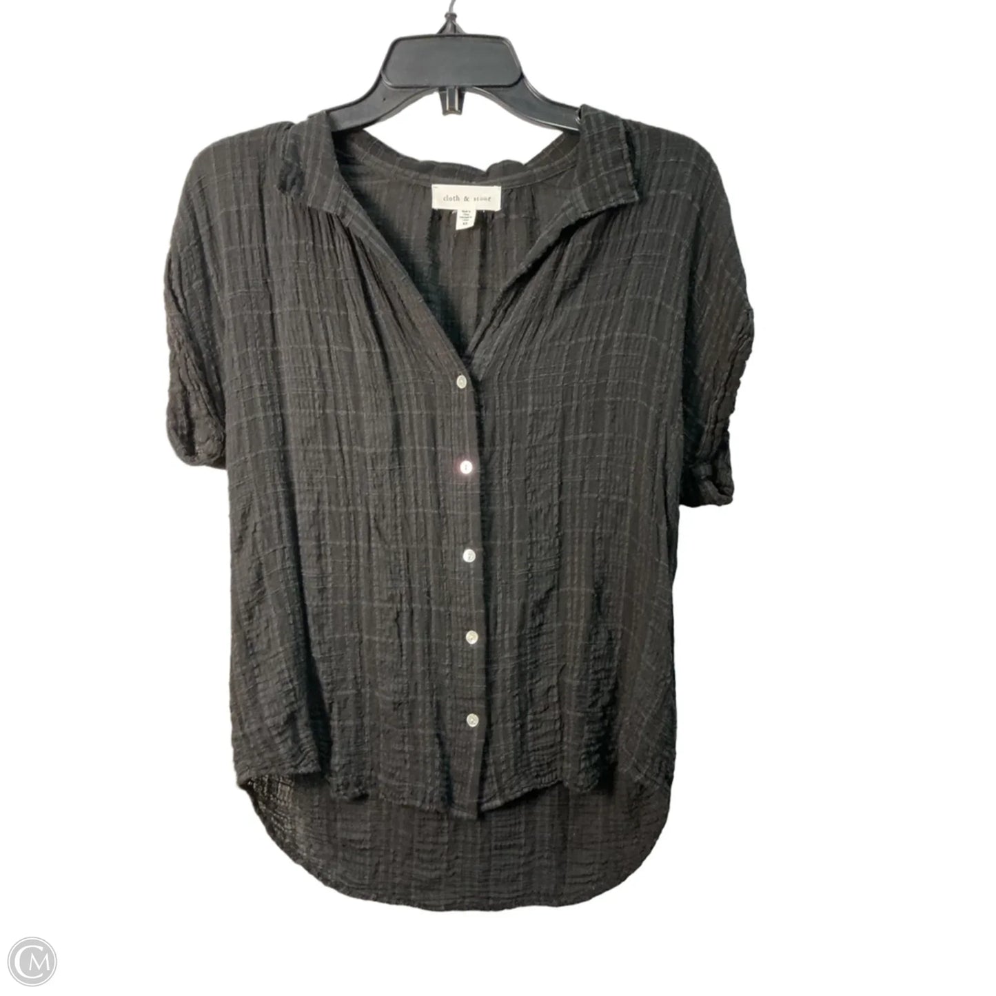 Top Short Sleeve By Cloth & Stone In Black, Size: Xs