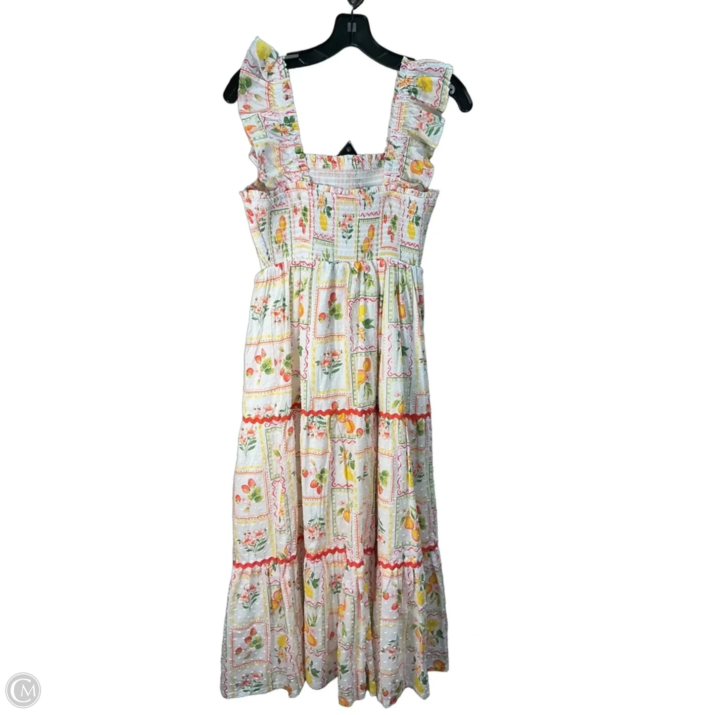 Dress Casual Midi By Rachel Zoe In Orange & White, Size: Xs