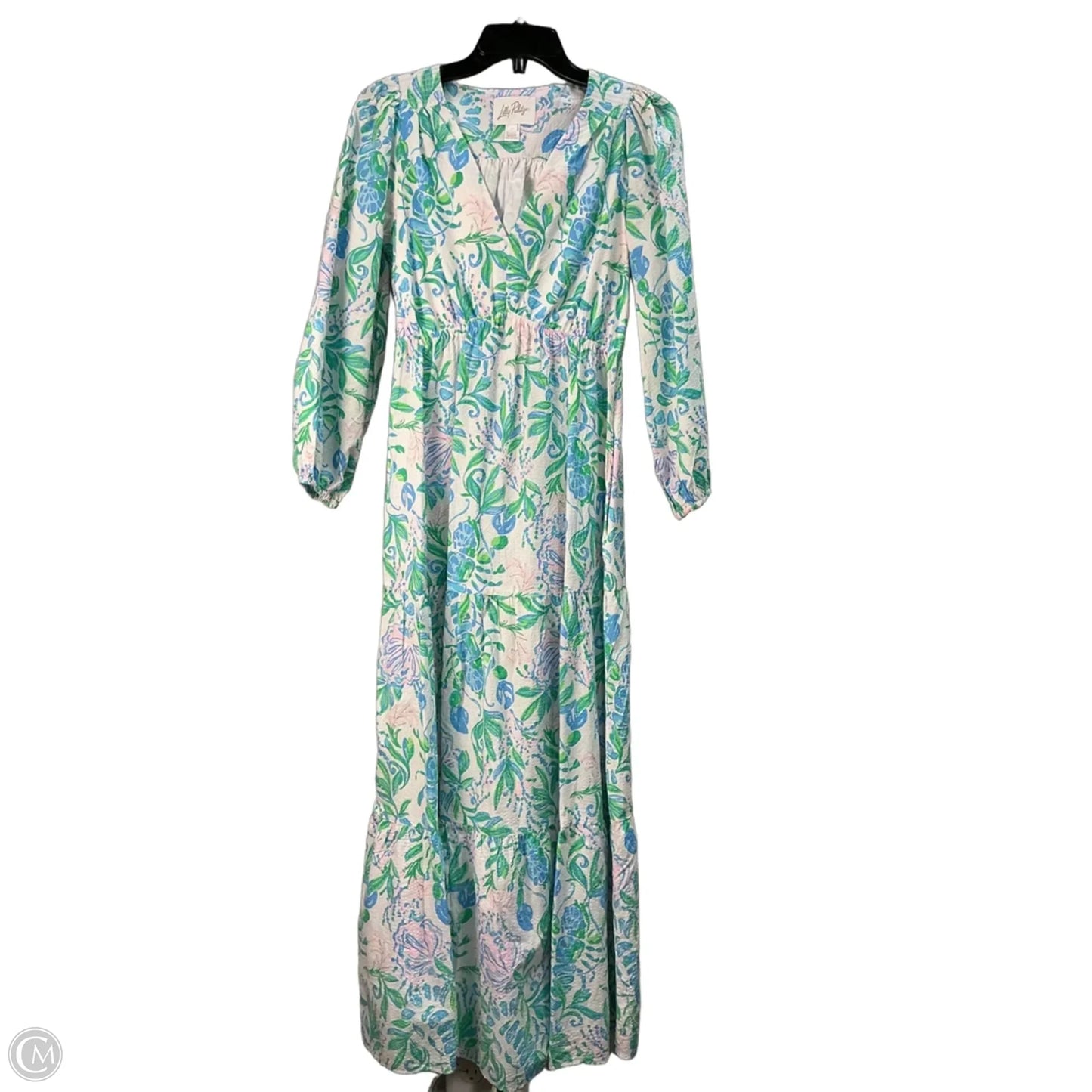 Dress Designer By Lilly Pulitzer In Blue & Green, Size: Xs
