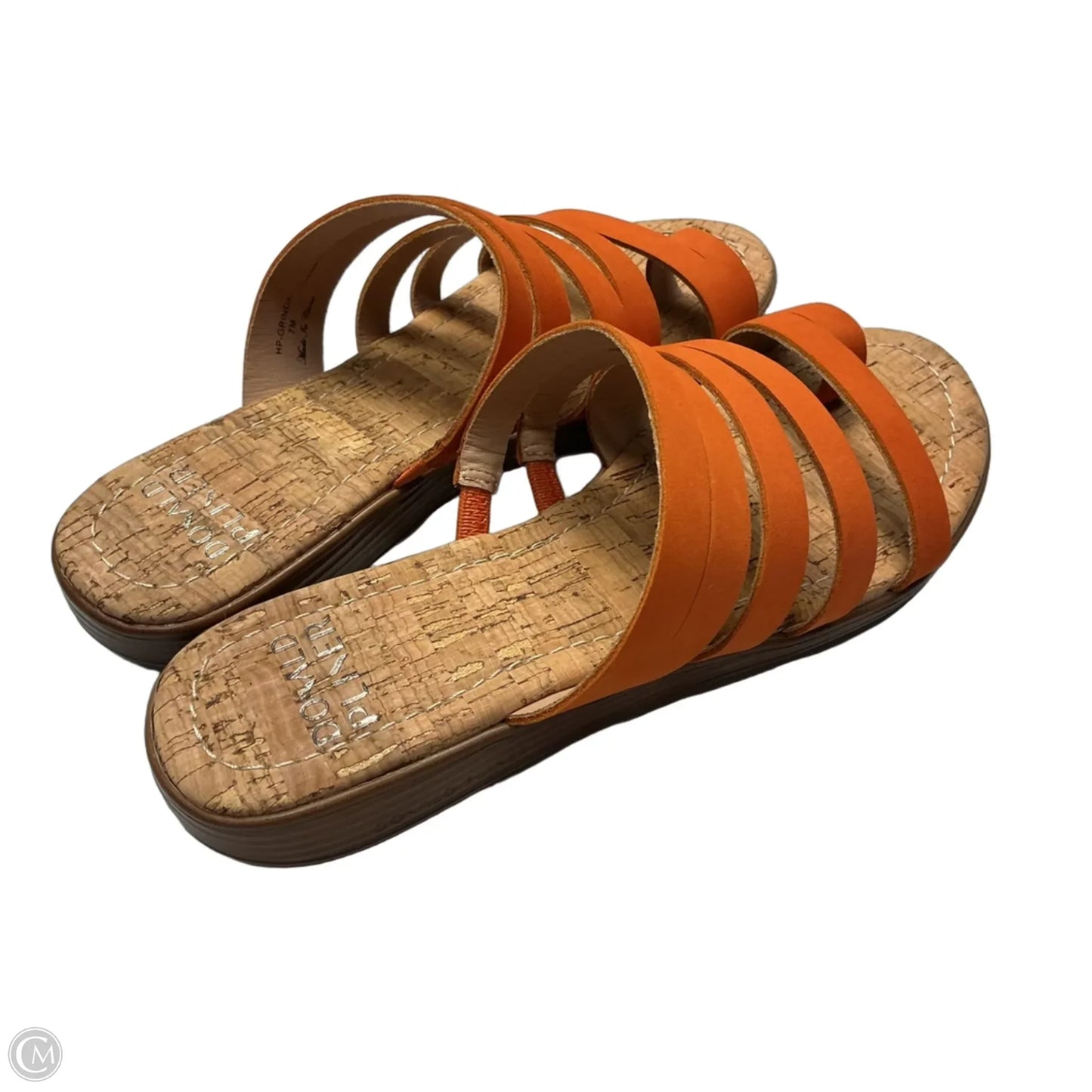 Sandals Flats By Donald Pliner In Orange, Size: 7