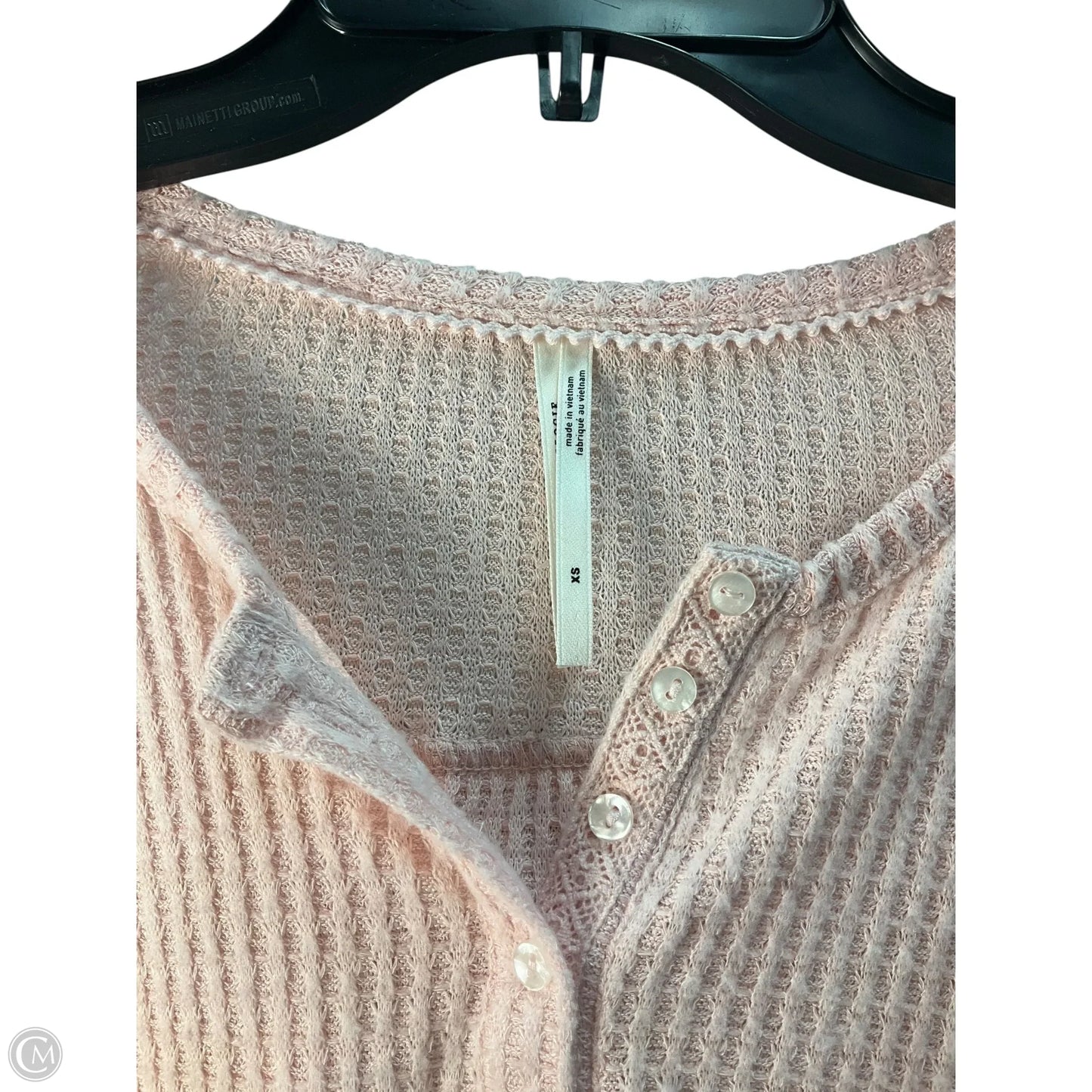 Top Long Sleeve By Anthropologie In Pink, Size: Xs