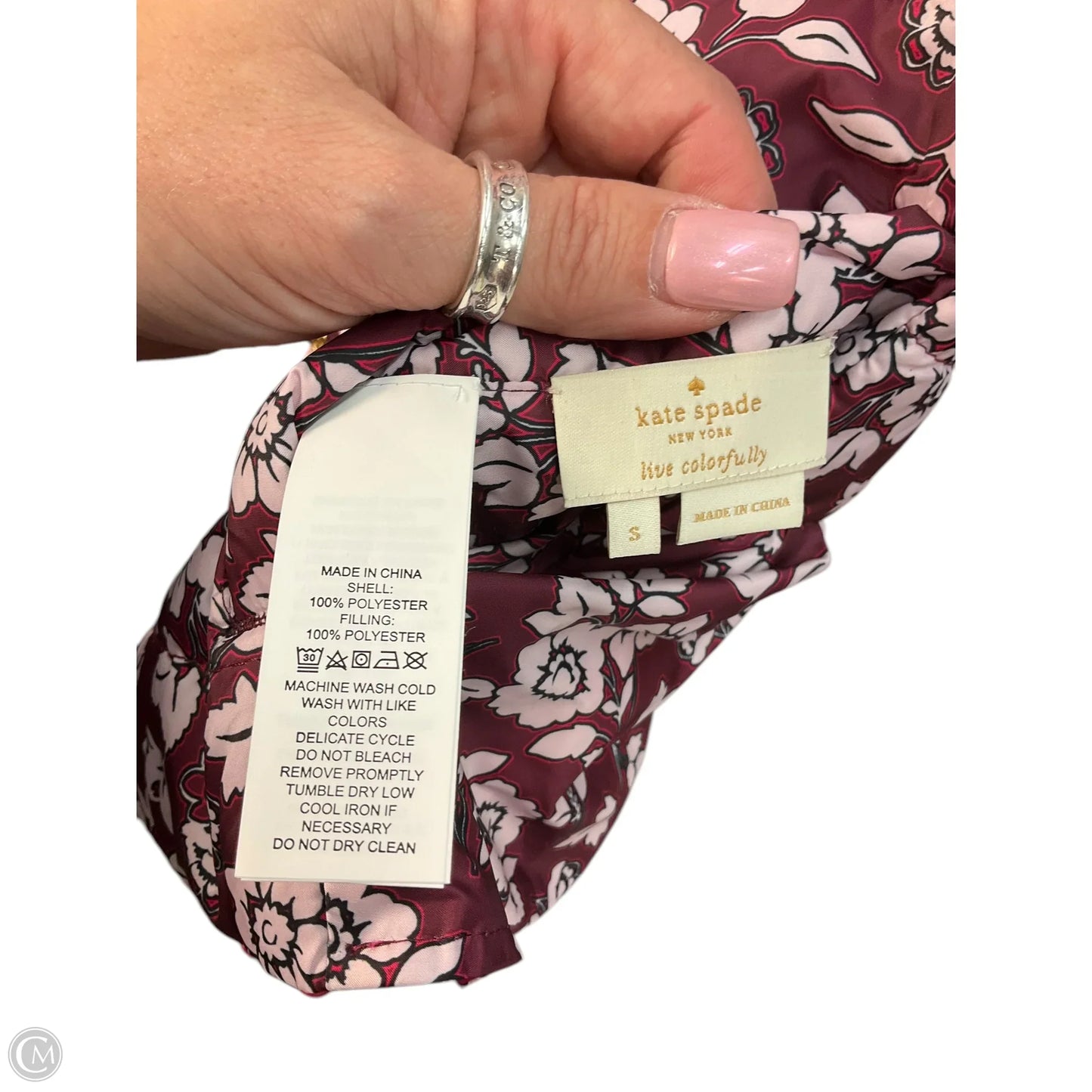 Vest Designer By Kate Spade In Pink, Size: S