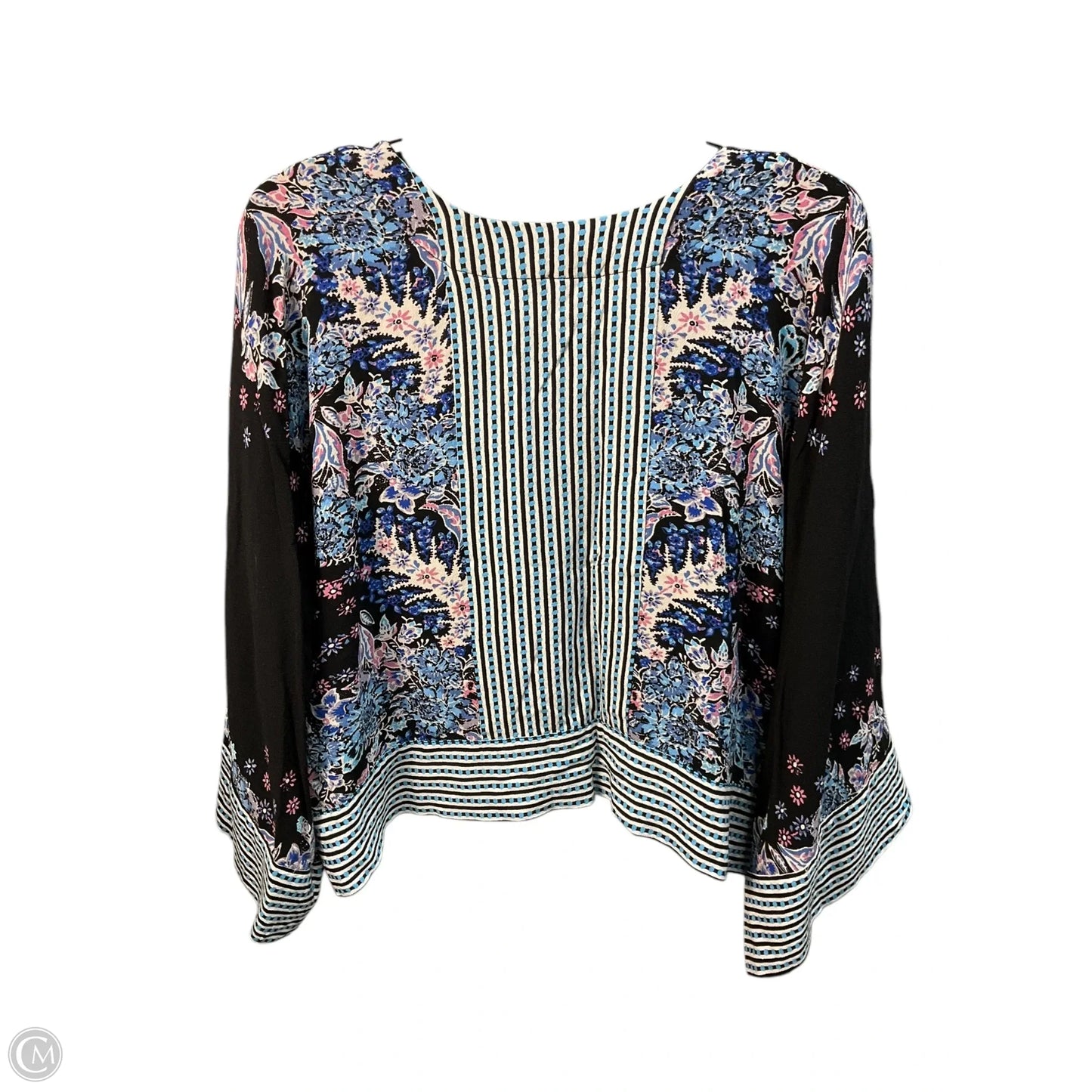Top Long Sleeve By Free People In Black & Blue, Size: S
