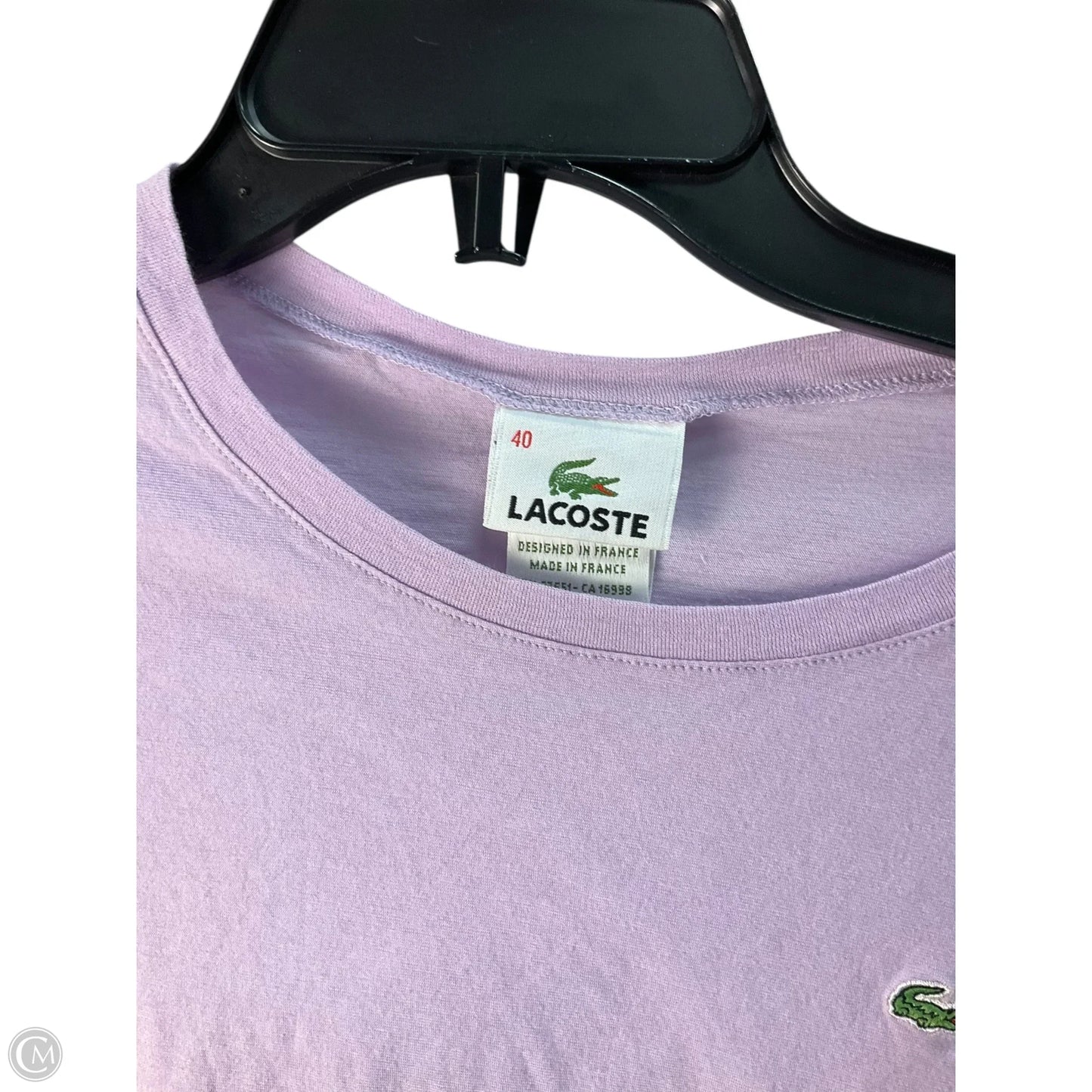 Top Long Sleeve Basic By Lacoste In Purple, Size: M