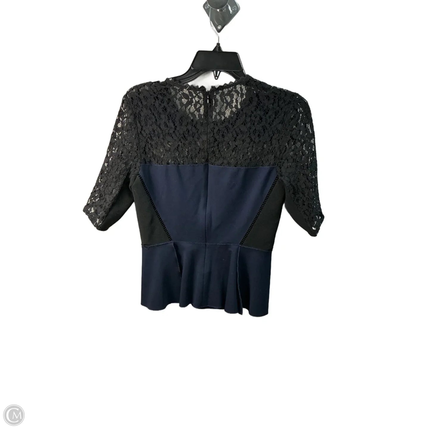Top Short Sleeve By Rebecca Taylor In Navy, Size: 4