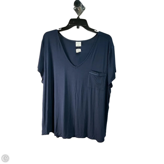 Top Short Sleeve By Soma In Blue, Size: 22