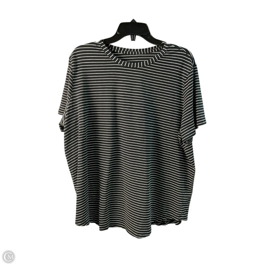 Athletic Top Short Sleeve By Lululemon In Striped Pattern, Size: 24