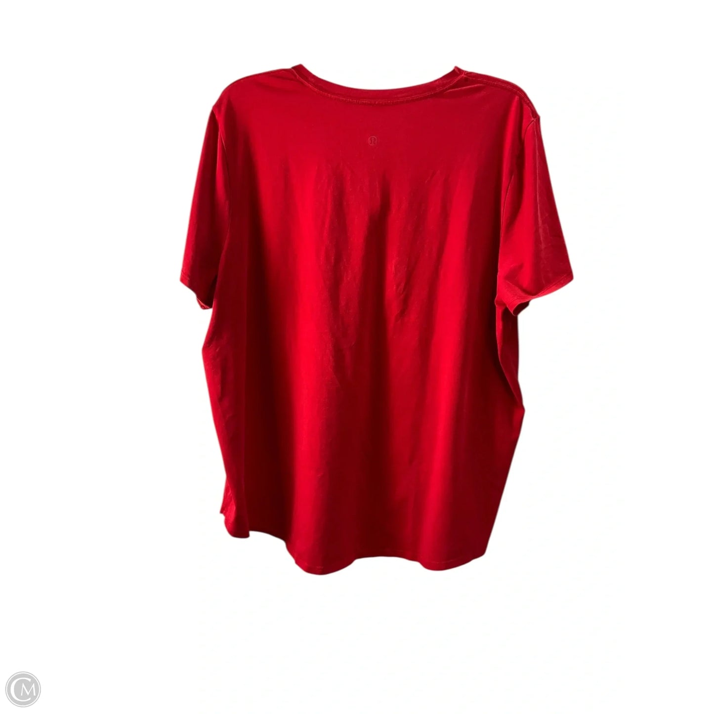 Athletic Top Short Sleeve By Lululemon In Red, Size: 22