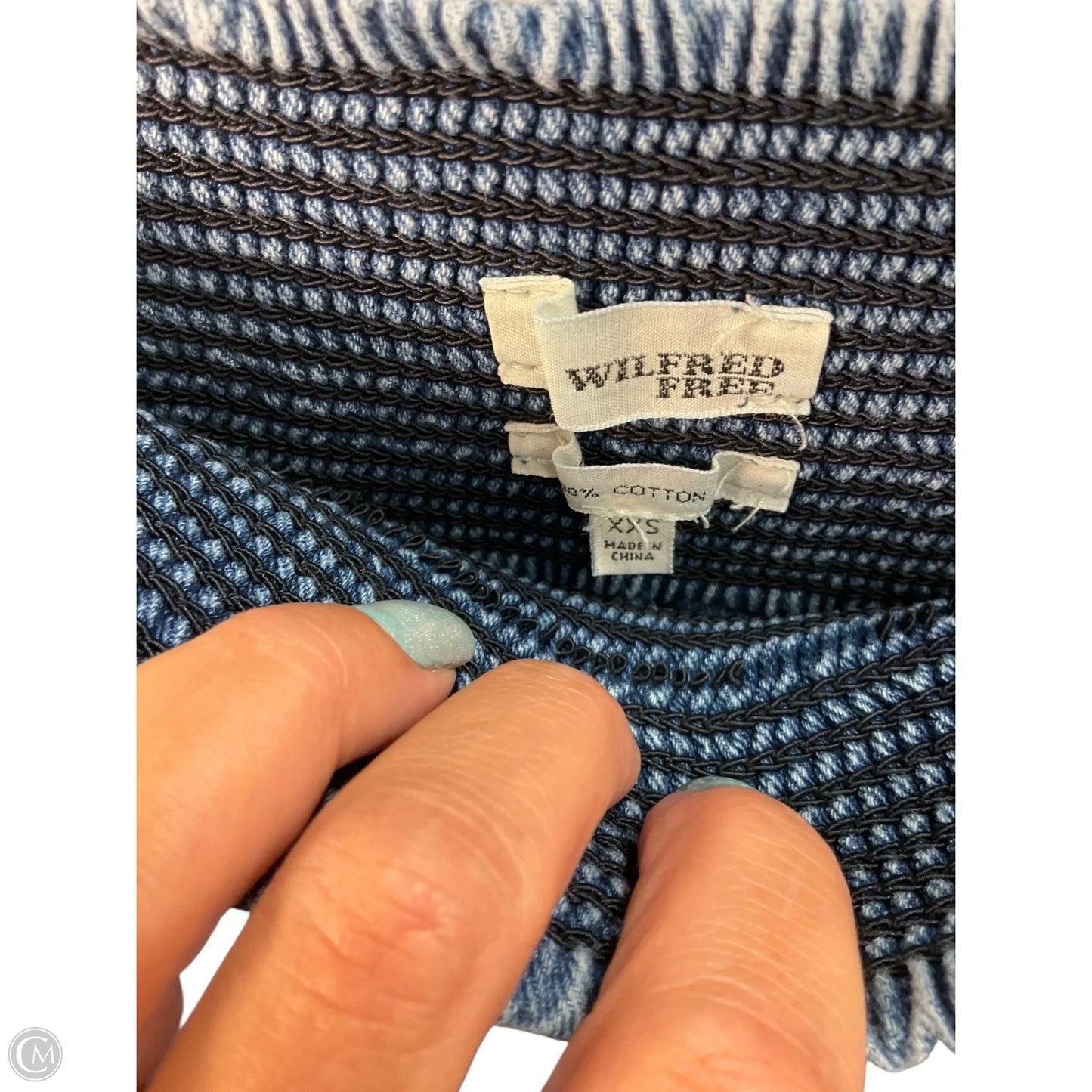 Jeans Wide Leg By Wilfred In Blue Denim, Size: Xxs