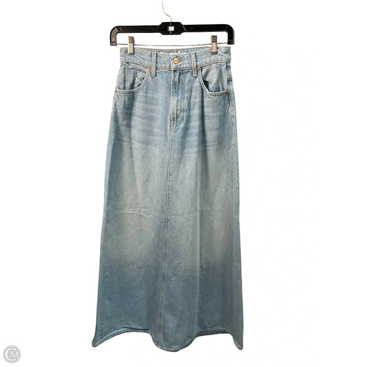 Skirt Maxi By Anthropologie In Blue Denim, Size: 2
