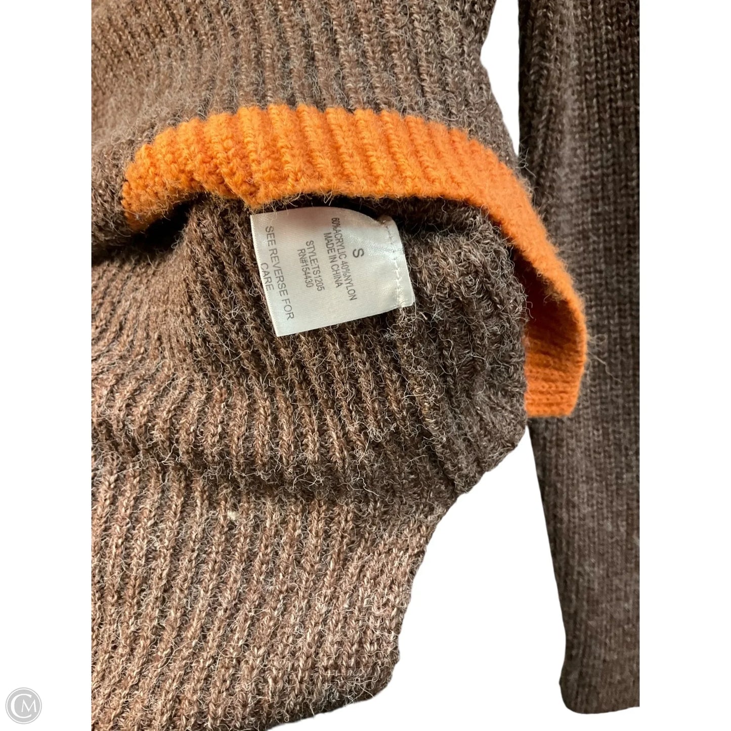 Sweater By Cmb In Brown & Orange, Size: S