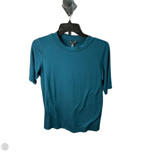 Top Short Sleeve By Eileen Fisher In Teal, Size: Sp