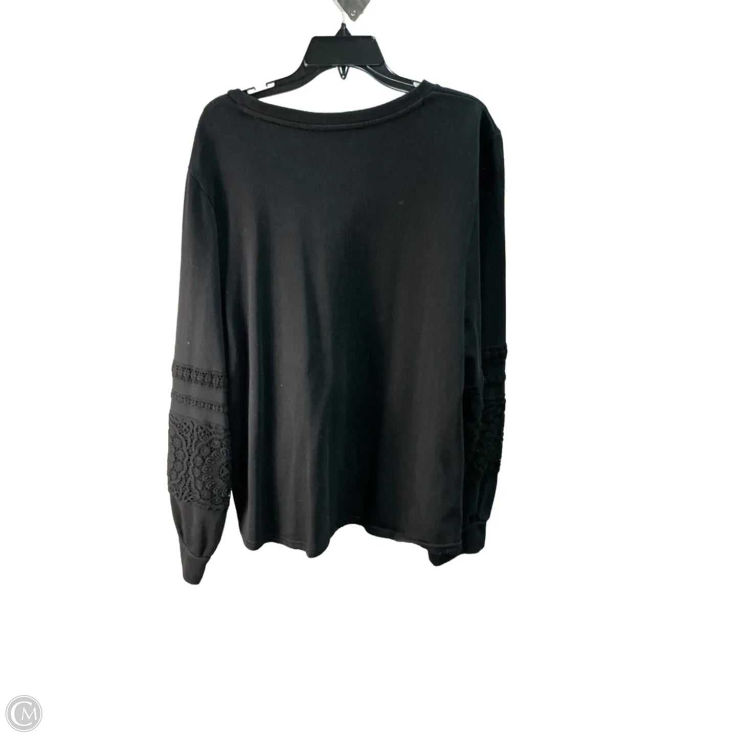 Top Long Sleeve By Max Studio In Black, Size: 2x