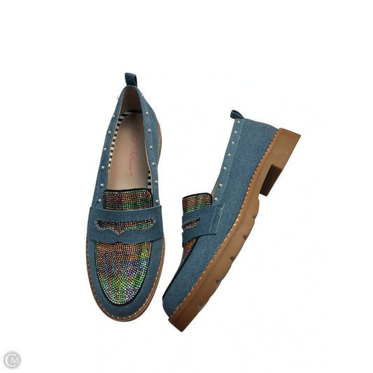 Shoes Flats By Betsey Johnson In Blue Denim, Size: 9