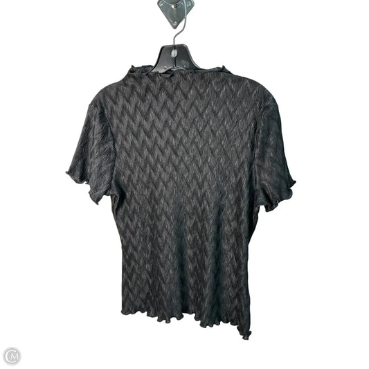 Top Short Sleeve By Halogen In Black, Size: M