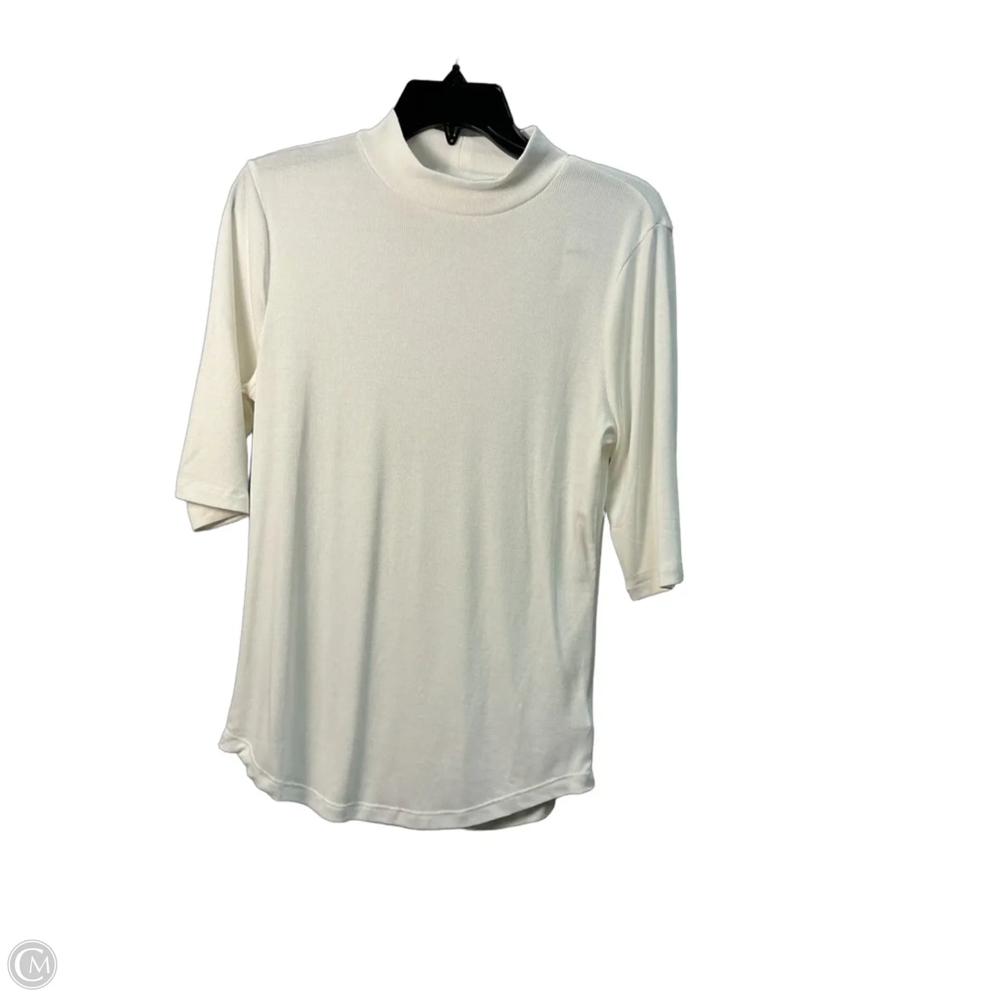 Top 3/4 Sleeve Basic By Gap In White, Size: L