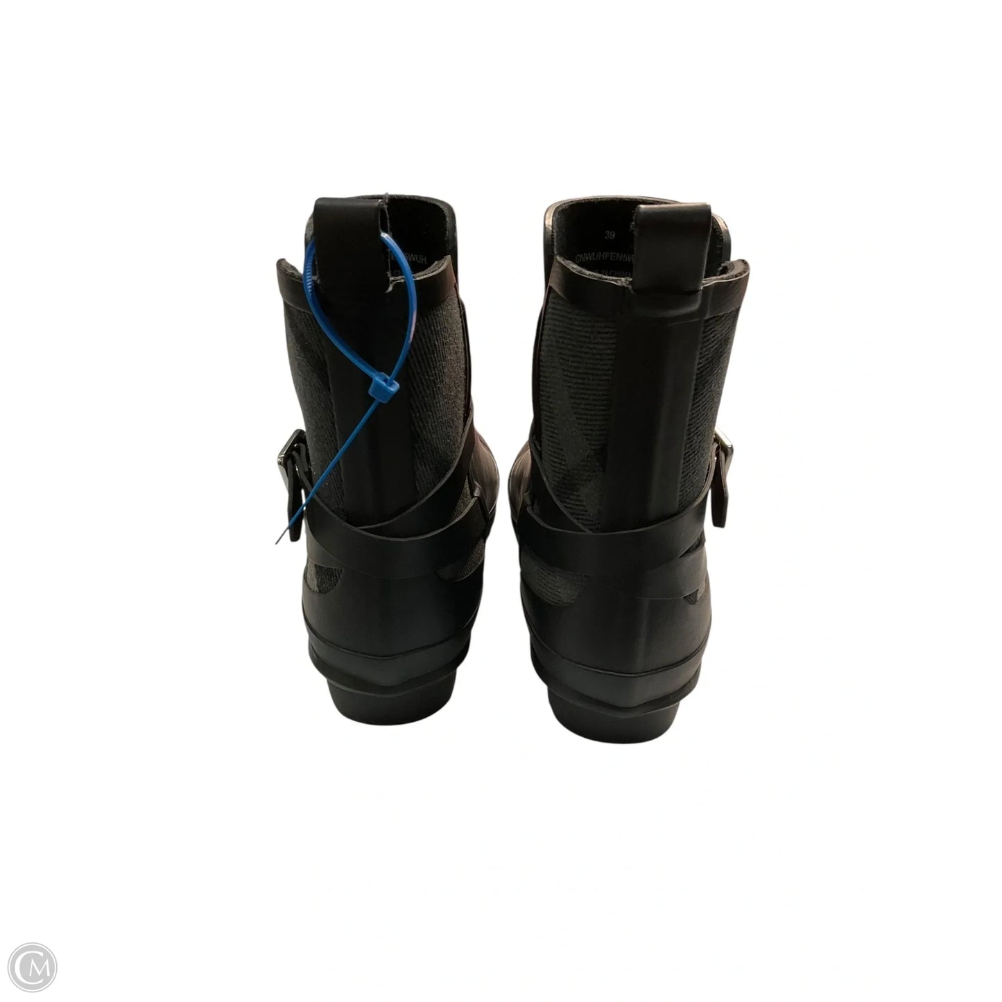 Boots Luxury Designer By Burberry In Black, Size: 9.5