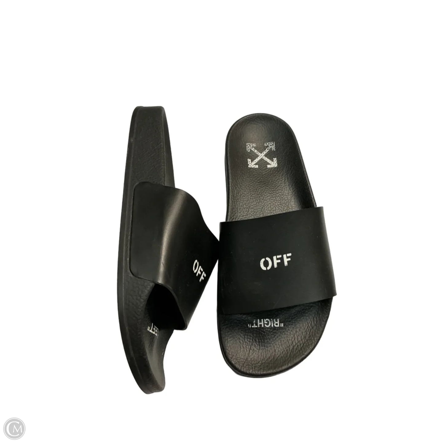 Sandals Luxury Designer By Off-white In Black, Size: 9