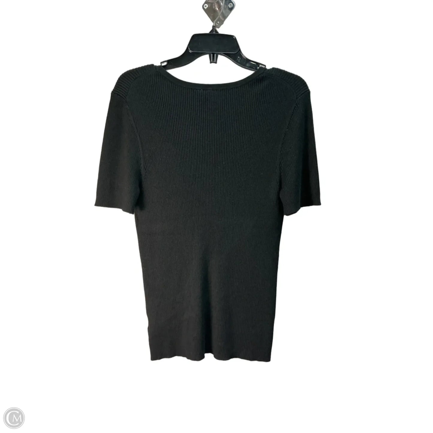 Top Short Sleeve By Anthropologie In Black, Size: Xl