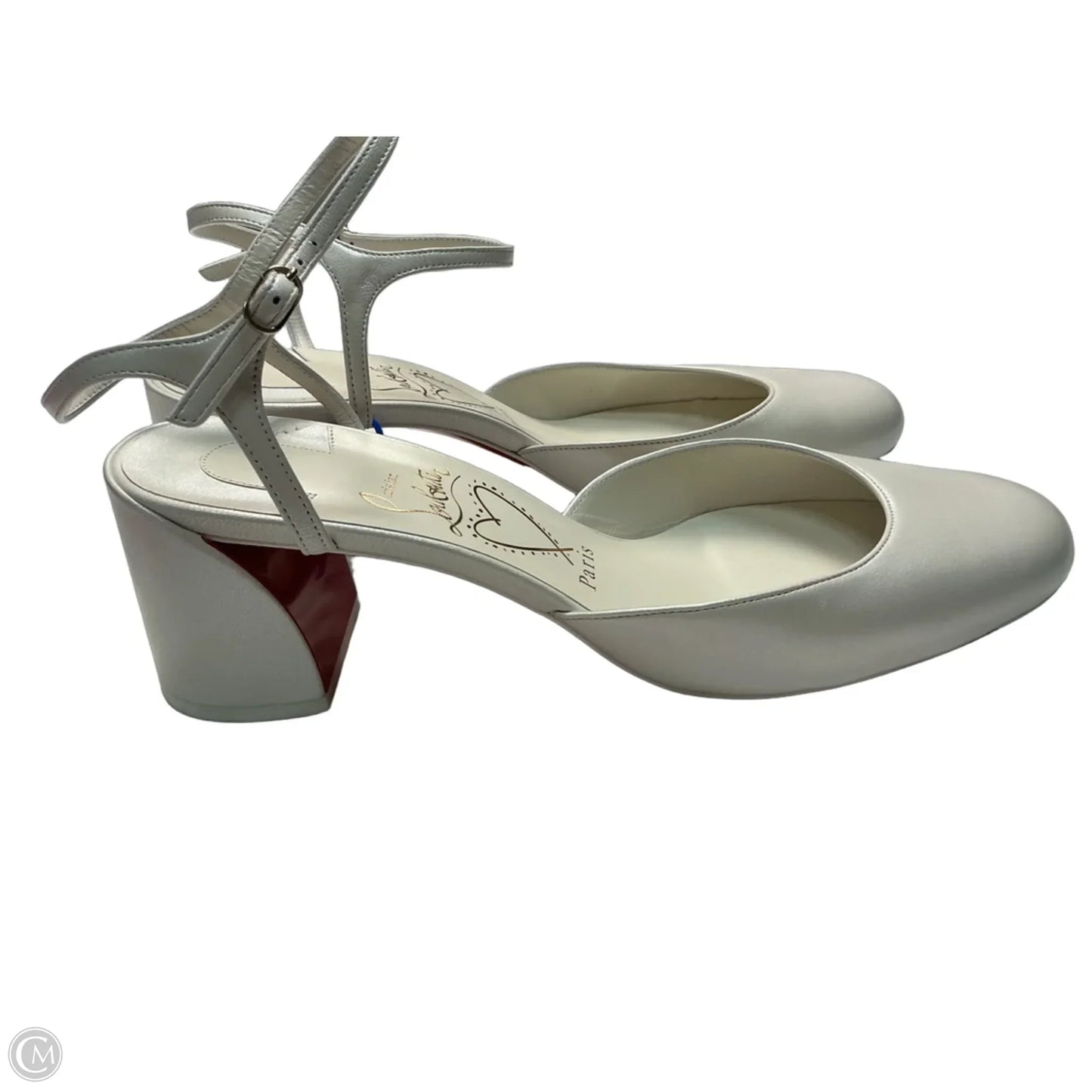 Shoes Luxury Designer By Christian Louboutin In White, Size: 10