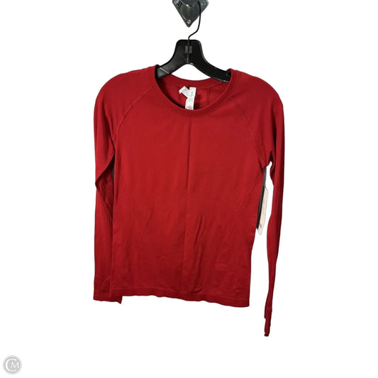Athletic Top Long Sleeve Crewneck By Athleta In Red, Size: S