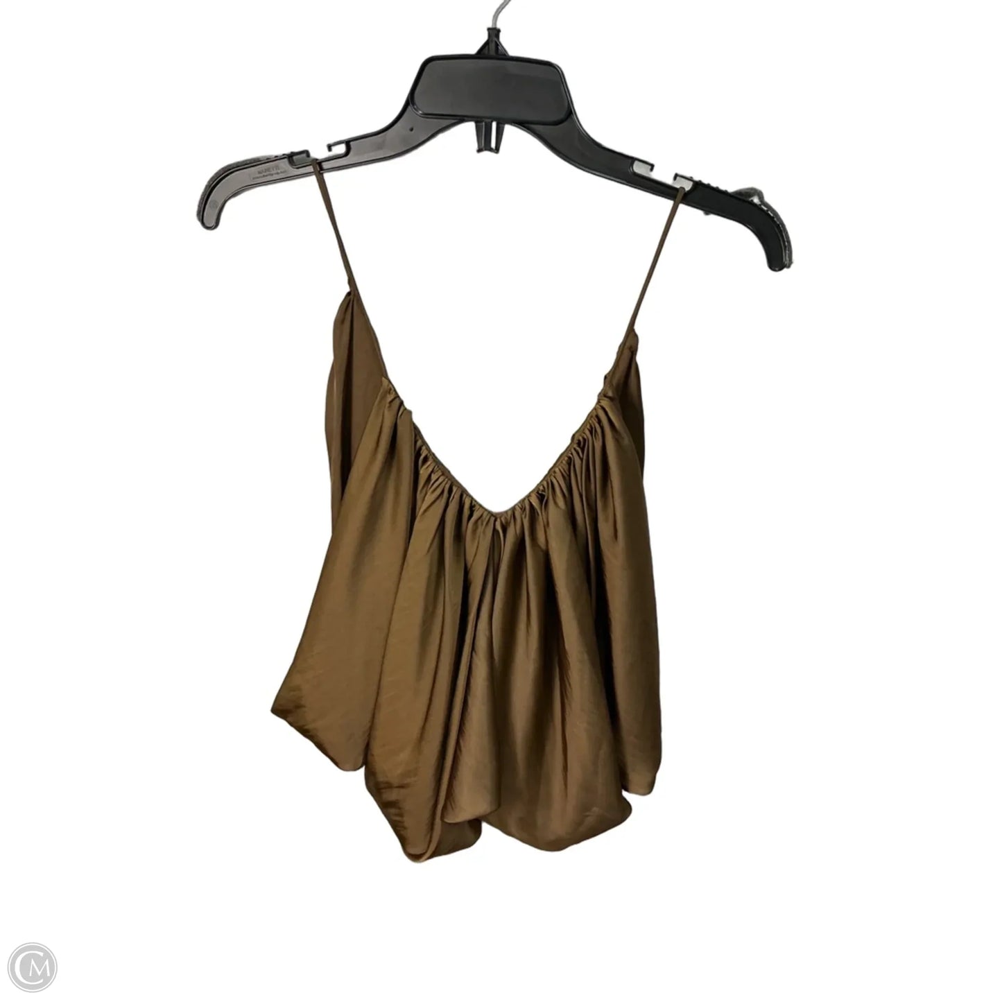 Top Sleeveless By Zara In Brown, Size: M