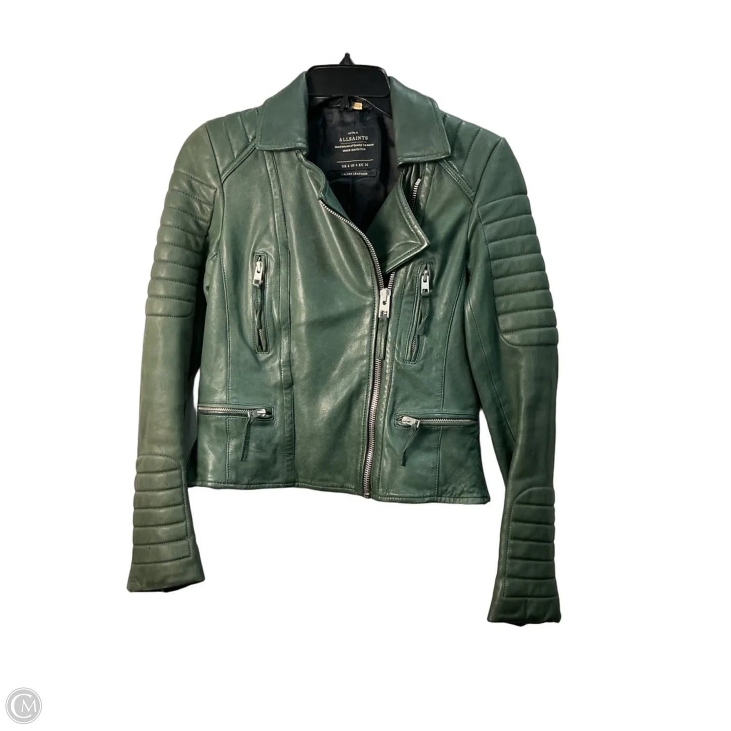 Jacket Designer By All Saints In Green, Size: S