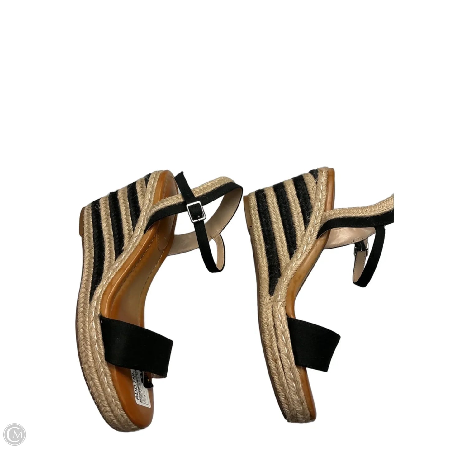 Sandals Heels Wedge By Kelly And Katie In Black & Brown, Size: 9.5