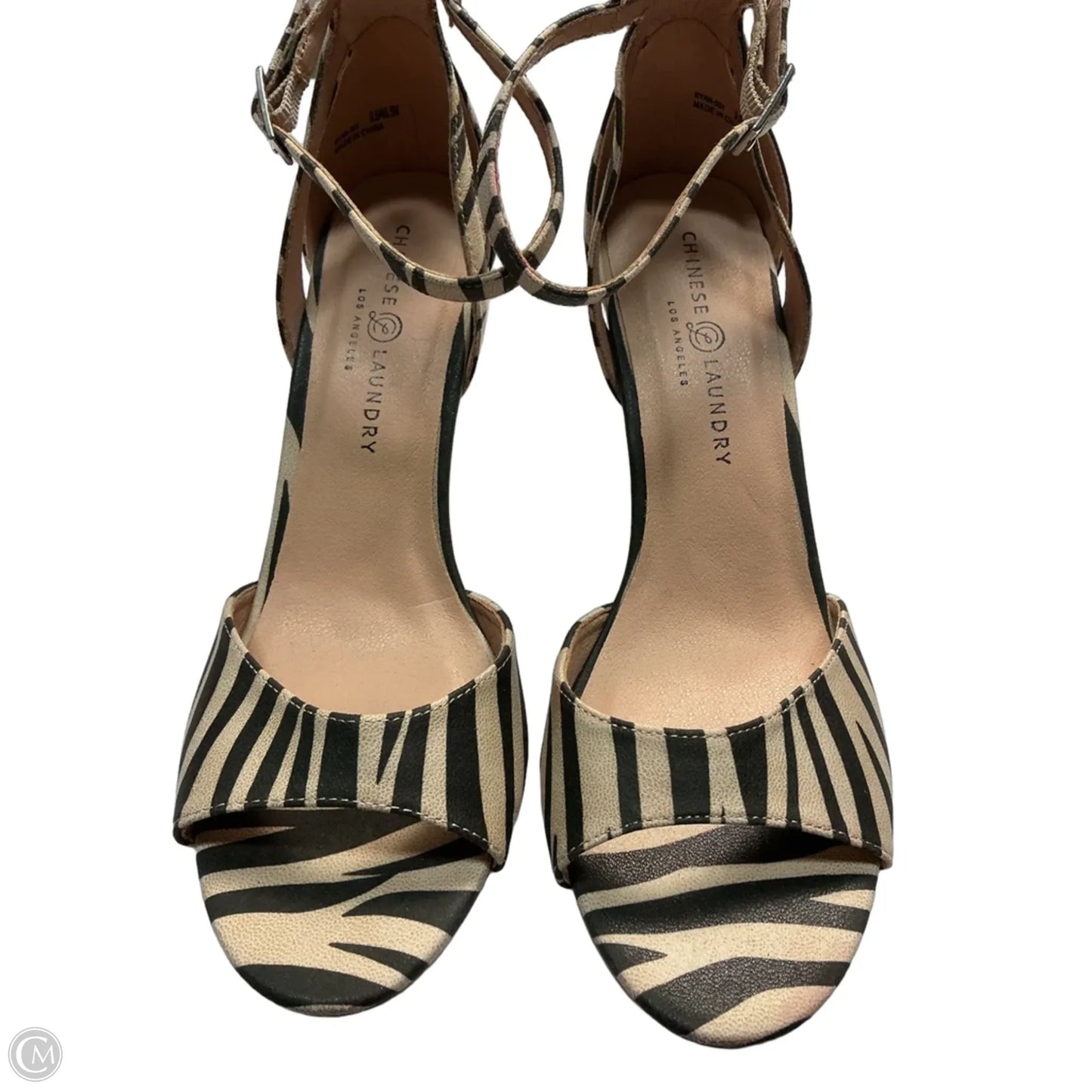 Sandals Heels Stiletto By Chinese Laundry In Animal Print, Size: 9.5