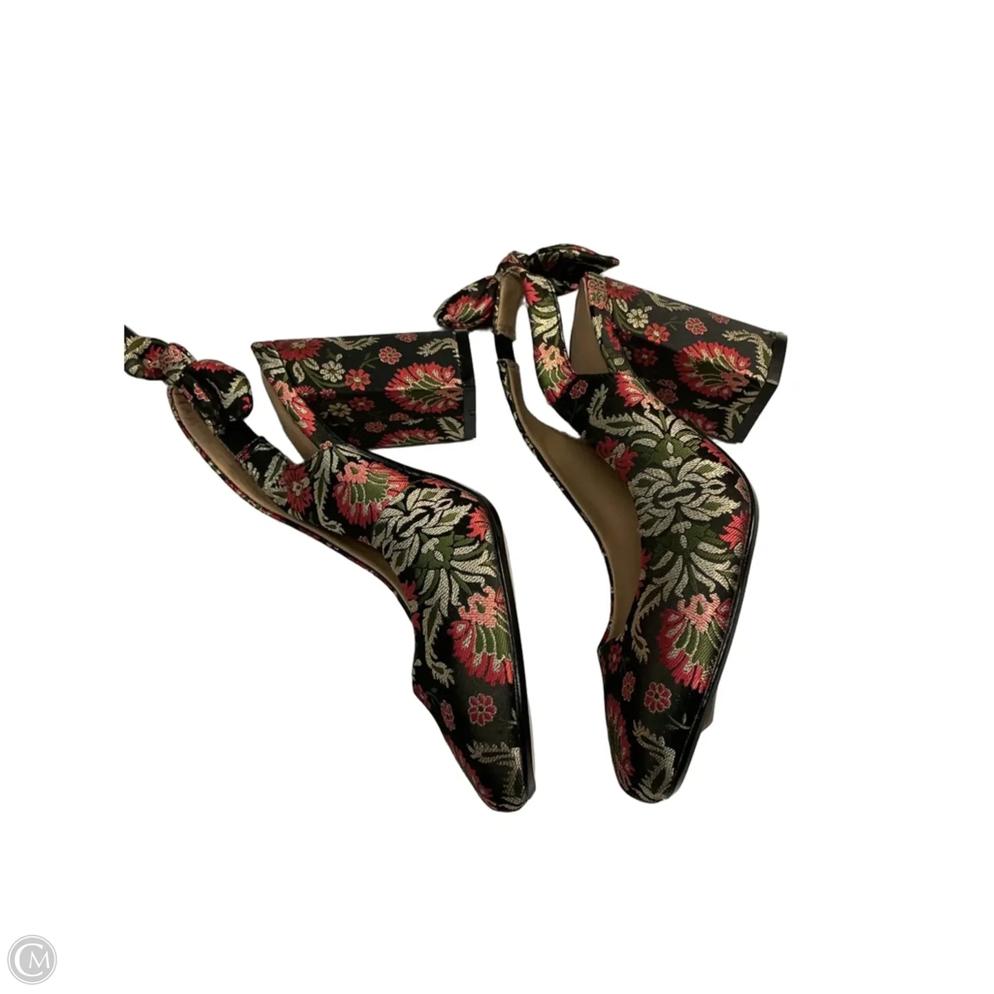 Shoes Heels Block By Anthropologie In Black & Pink, Size: 6