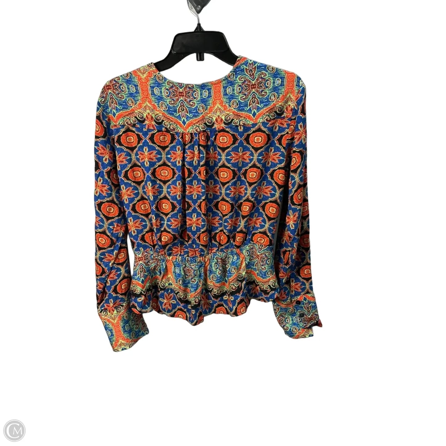 Top Long Sleeve By Free People In Blue & Orange, Size: Xs