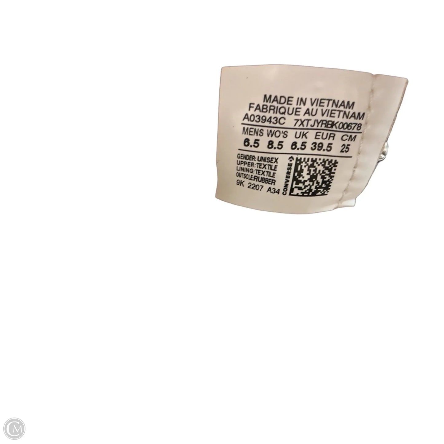 Shoes Sneakers By Converse In Black & Cream, Size: 8.5