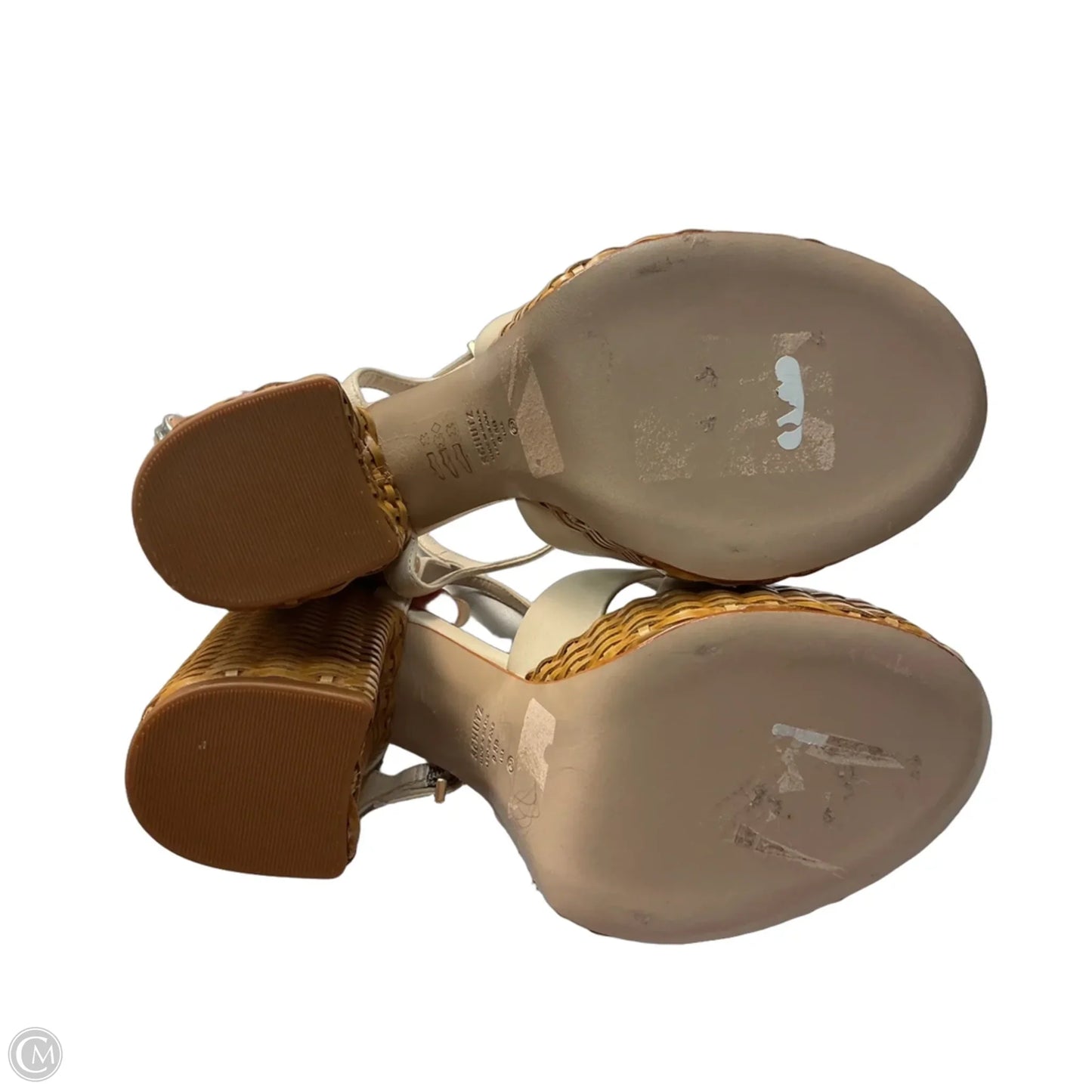 Sandals Heels Platform By Schutz In Cream, Size: 9.5