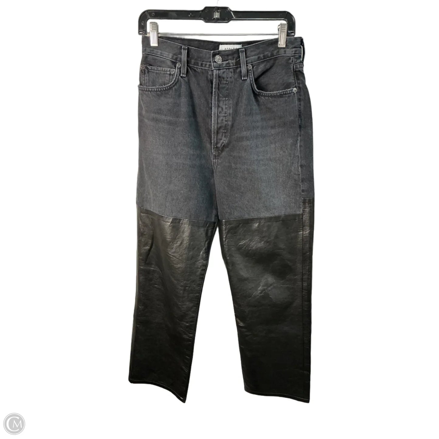 Jeans Straight By Agolde In Black, Size: 4