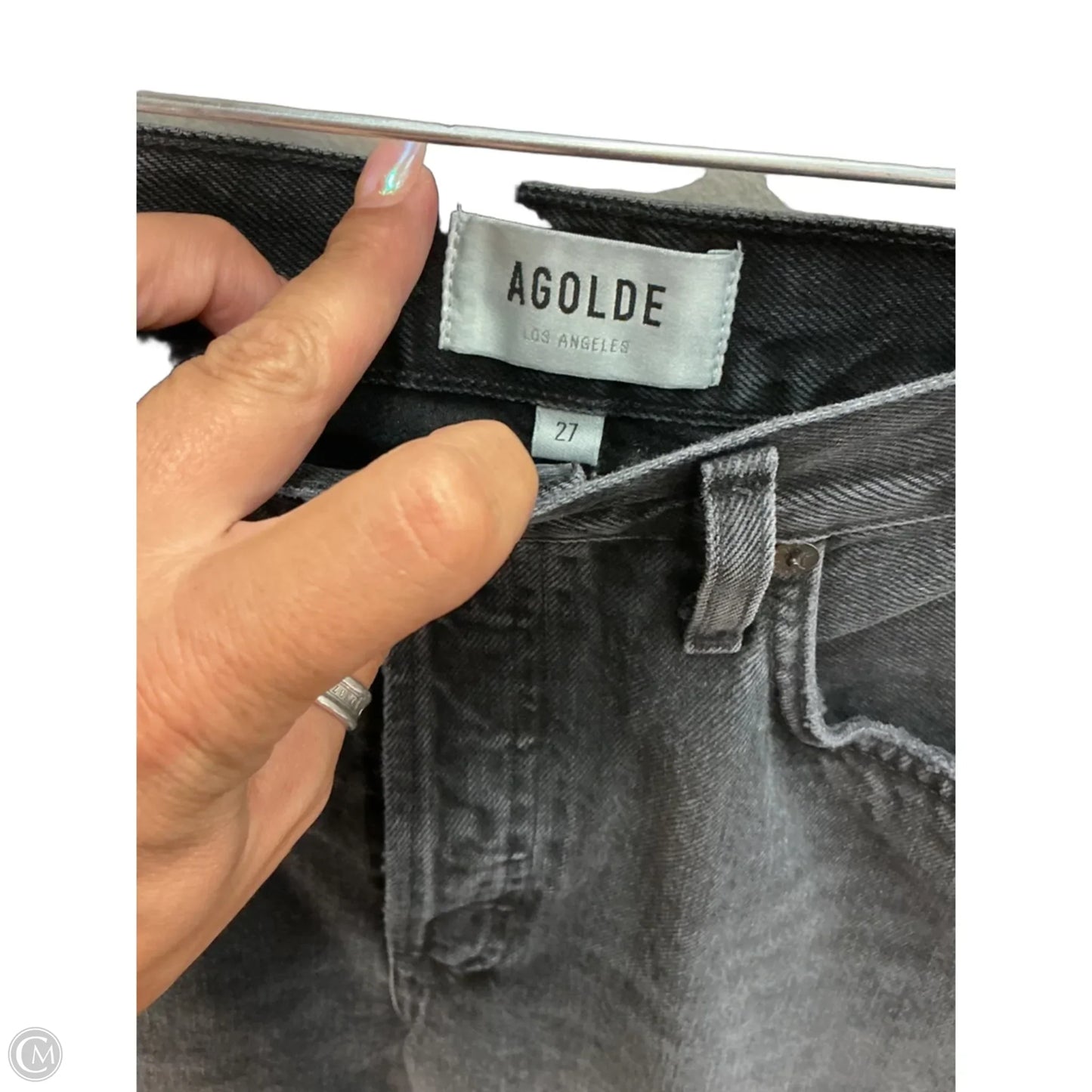 Jeans Straight By Agolde In Black, Size: 4