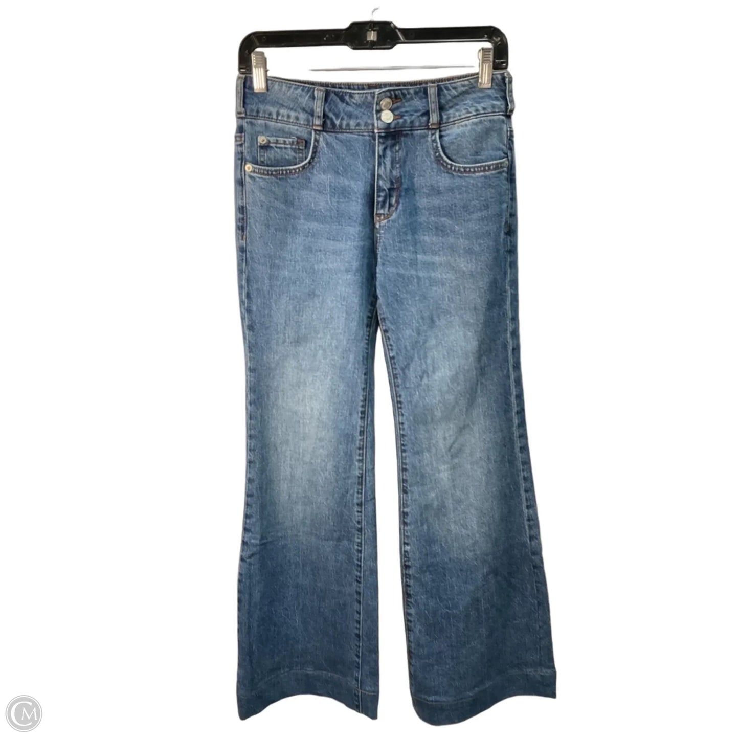 Jeans Flared By Pilcro In Blue Denim, Size: 2