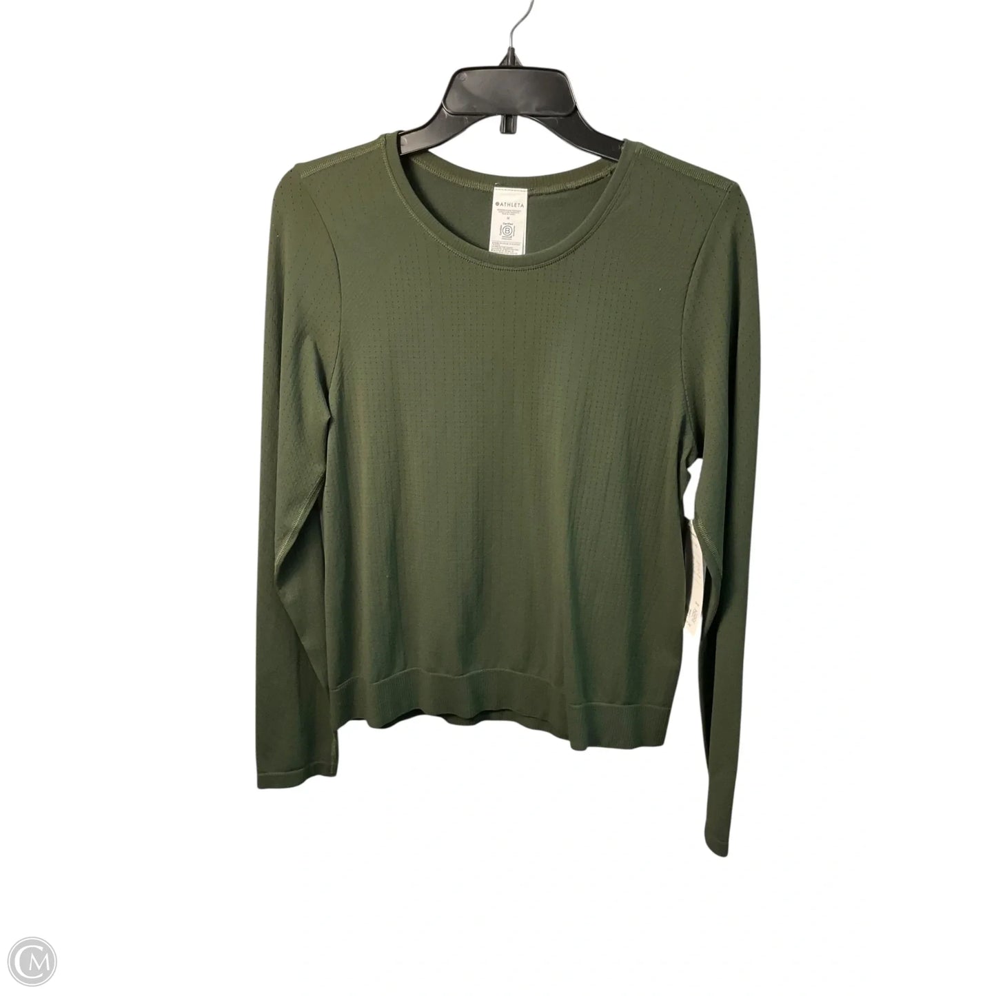 Athletic Top Long Sleeve Crewneck By Athleta In Green, Size: M